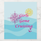 Girls Gone Cruising Wijn Etiket (Enkel label)