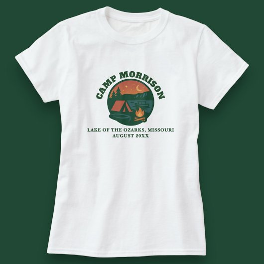 Girls Gone Glamping: Custom Camp Lake Bachelorette T-shirt