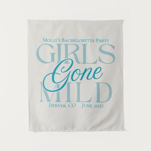 Girls Gone Mild - Aangepaste Bachelorette Design T Wandkleed (Voorkant)