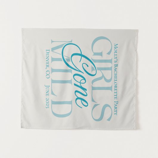 Girls Gone Mild - Aangepaste Bachelorette Design T Wandkleed (Voorkant (horizontaal))