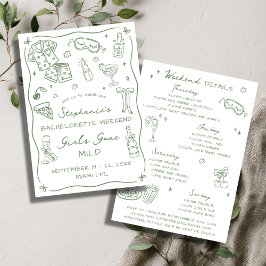 Girls Gone Mild Bachelorette Feest Itinerary Sage Kaart