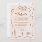 Girls Gone Mild Bachelorette Party Route Kaart (Achterkant)