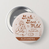 Girls Gone Mild Bachelorette Party Spa Robe Button (Voorkant /achterkant)