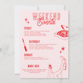 Girls Gone Mild Bachelorette Weekend Spa Party Kaart (Achterkant)