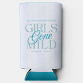 Girls Gone Mild Blue Bachelorette Seltzer Blikjeskoeler (Voorkant)