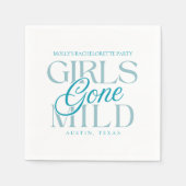Girls Gone Mild Blue Bachelorette Servet (Voorkant)