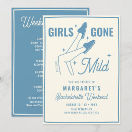 Girls Gone Mild Blue Spa Bachelorette Weekend Kaart