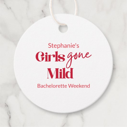 Girls Gone Mild Chic Bachelorette Beach Weekend Bedankjes Labels (Voorkant)