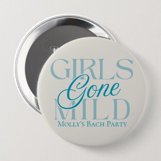 Girls Gone Mild - Custom Bachelorette Design Ronde Button 4,0 Cm (Voorkant /achterkant)