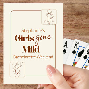 Girls Gone Mild Elegante Bruine Meisjesuitje Weeke Pokerkaarten