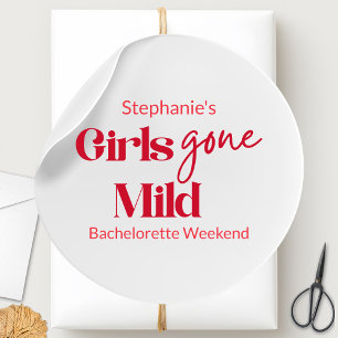 Girls Gone Mild Elegante Meisjesuitje Strandweeken Ronde Sticker
