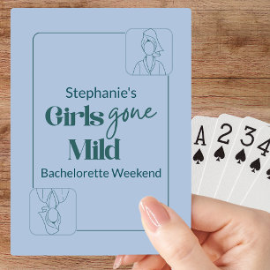 Girls Gone Mild Klassiek Teal Meisjesuitje Weekend Pokerkaarten