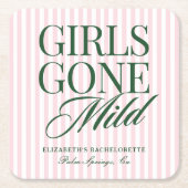 Girls Gone Mild Pajama Spa Bachelorette Weekend Kartonnen Onderzetters (Voorkant)
