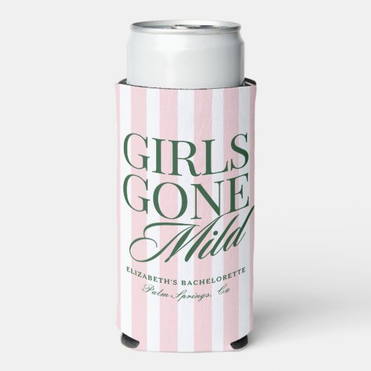Girls Gone Mild Pajama Spa Bachelorette Weekend Seltzer Blikjeskoeler (Seltzer Voorkant)