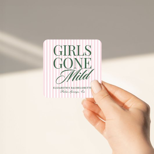 Girls Gone Mild Pajama Spa Bachelorette Weekend Vierkante Sticker