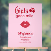 Girls Gone Mild Pink and Cherry Red Bachelorette   Acryl Bord (Neutraal)