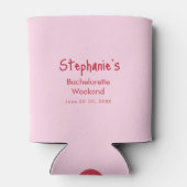 Girls Gone Mild Pink and Cherry Red Bachelorette   Blikjeskoeler (Achterkant)