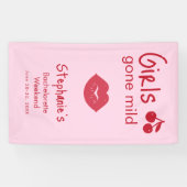 Girls Gone Mild Pink and Cherry Red Bachelorette   Spandoek (Horizontaal)