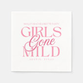 Girls Gone Mild Pink Bachelorette Servet (Voorkant)