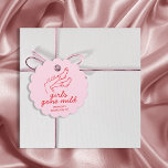 Girls Gone Mild Pink & Red Hand getrokken Bachelor Bedankjes Labels<br><div class="desc">Voeg een gezellige en stijlvolle touch toe aan je low-key vrijgezellenfeest met deze "Girls Gone Mild"-favorietentags! Met handgetekende chique poten in wollen sokken, een zacht blozend roze en rood kleurenpalet en een handgeschreven lettertype, brengen deze labels een warme en ontspannen sfeer in uw feest. Personaliseer met de naam van de...</div>