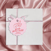 Girls Gone Mild Pink & Red Hand getrokken Bachelor Bedankjes Labels