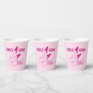 Girls Gone Mild Pink Sleepover Bachelorette Papieren Bekers