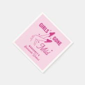 Girls Gone Mild Pink Trendy Spa Bachelorette Servet (Hoek)