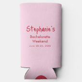 Girls Gone Mild Roze en Kersen Rood vrijgezellenfe Seltzer Blikjeskoeler (Achterkant)