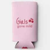 Girls Gone Mild Roze en Kersen Rood vrijgezellenfe Seltzer Blikjeskoeler (Voorkant)