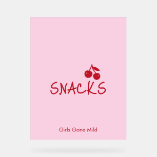 Girls Gone Mild Roze en Kersenrode Bachelorette Acryl Bord