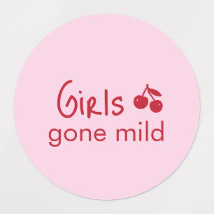 Girls Gone Mild Roze en Kersenrode Bachelorette Labels
