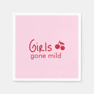 Girls Gone Mild Roze en Kersenrode Bachelorette Servet