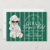 Girls Gone Mild Spa Bear Bachelorette Kaart (Voorkant)