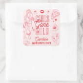 Girls Gone Mild Spa Pajama Bachelorette Party Vierkante Sticker (Tas)