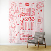 Girls Gone Mild Spa Pajama Bachelorette Party Wandkleed (In situ)