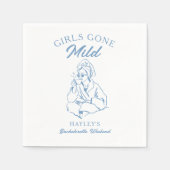 Girls Gone Mild Spa vrijgezellenfeest Servet (Voorkant)