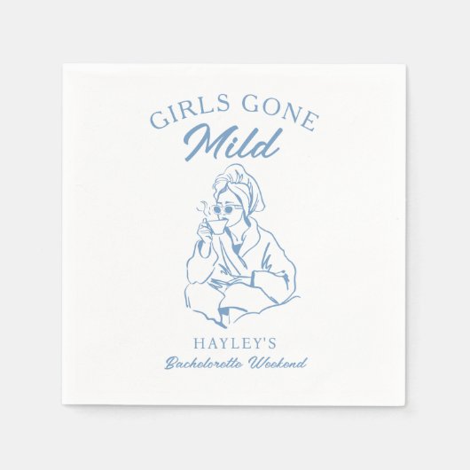 Girls Gone Mild Spa vrijgezellenfeest Servet (Voorkant)