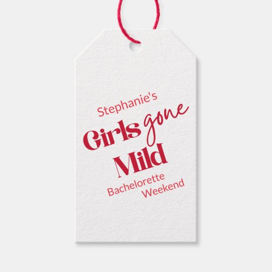 Girls Gone Mild Stylish Bachelorette Beach Weekend Cadeaulabel (Voorkant)