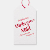 Girls Gone Mild Stylish Bachelorette Beach Weekend Cadeaulabel (Achterkant)