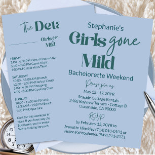 Girls Gone Mild Turquoise Meisjesuitje Strand Week Kaart