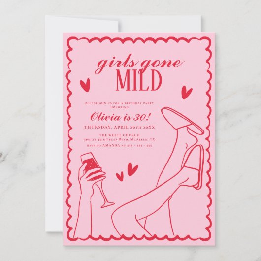 Girls Gone Mild Verjaardagsfeestje Kaart (Voorkant)