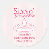 Girls Gone Mild vrijgezellenfeest programma partij Ronde Sticker (Voorkant)