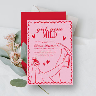 Girls Gone Mild Wavy Scribble Vrijgezellenfeest Kaart