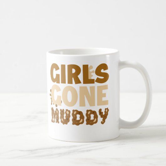 Girls Gone Muddy Fun Gift voor off-road liefhebber Koffiemok (Rechts)