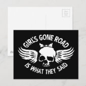 Girl's Gone Road Briefkaart (Voorkant / Achterkant)