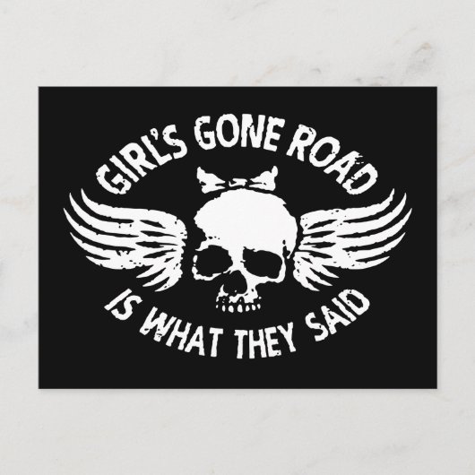 Girl's Gone Road Briefkaart (Voorkant)