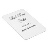 Girls Gone wild Bachelorette party name date bride Magneet (Rechterzijde)