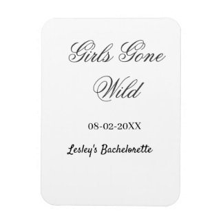 Girls Gone wild Bachelorette party name date bride Magneet