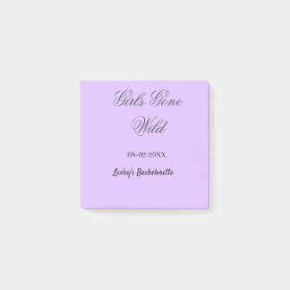 Girls Gone wild Bachelorette party name date bride Post-it® Notes