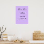 Girls Gone wild Bachelorette party name date bride Poster (Keuken)